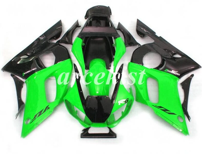 

4 Free Gifts New ABS Motorcycle Fairings kit Fit for YAMAHA YZF-R6 1998 1999 2000 2001 2002 r6 98-02 Body set Green Black