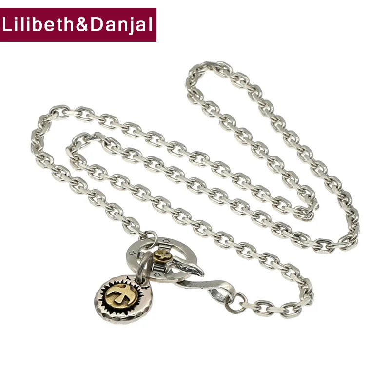 イーグルフェザーネックレスペンダントチェーン付き 100% 925