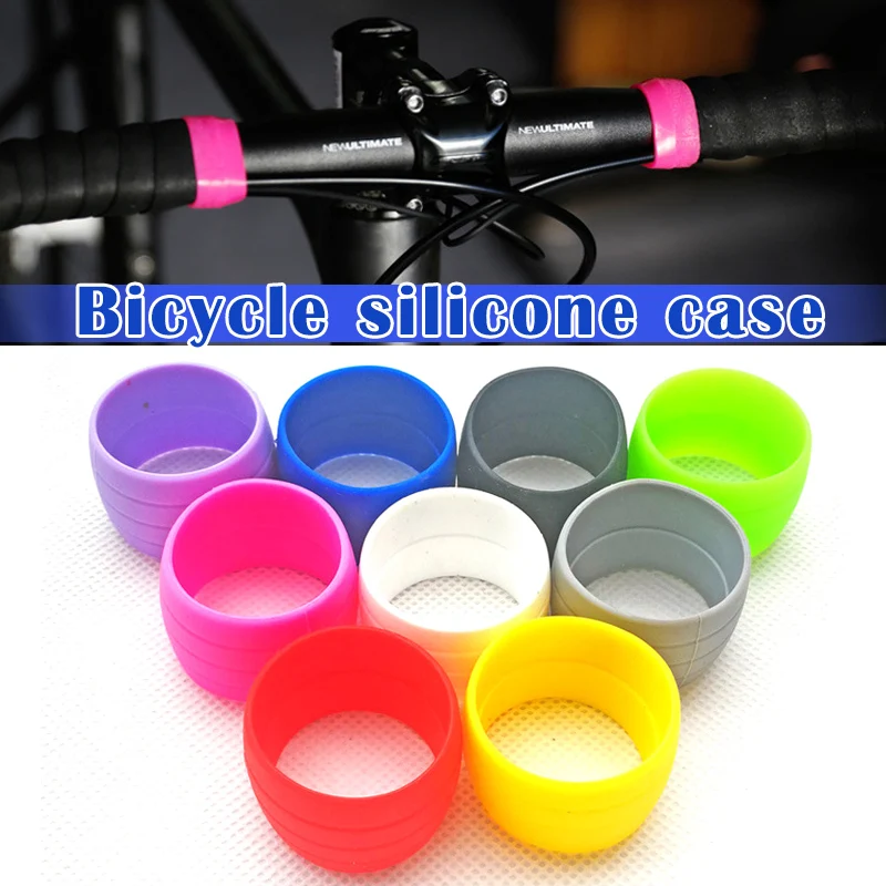 

HOT 1 Pair Bike Silicone Elastic Strap Fixing Ring Anti-Skip Plugs Waterproof Wear Resistant Strap Loops for Road Bar Tape HV99