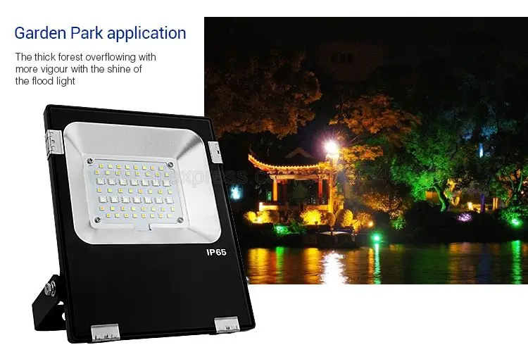 MiBoxer FUTT04 20W RGB+CCT Floodlight AC 110V 220V Input IP65 Waterproof Outdoor Garden Light 2.4G Remote WiFi APP Voice Control solar powered security lights