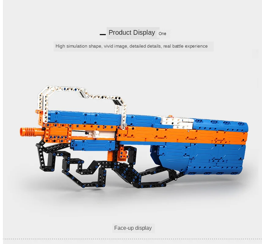 

Building Block P90 Submachine Gun Model Educational Toy for Kids Assembly Bricks with Shooting Function