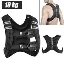 

Fitness Adjustable Waistcoat Sand Clothing 10KG Exercise Loading Weight Vest Boxing Running Sling Weight Training Workout HWC