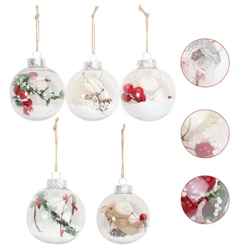 

Plastic Beautiful Glossy Durable Transparent Christmas Tree Pendant Christmas Decoration Christmas Balls