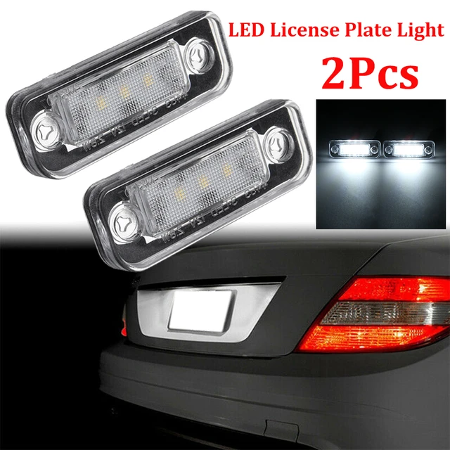 LEDFEWAG 2 Pièces LED Éclairage plaque immatriculation auto Compatible pour  C-S203/W203 5-porte;E-W211 4-porte;CLS-W219;SLK-R171