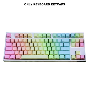 

PC Replacement Parts Gradient Dyed Computer Peripherals Colorful Rainbow Multifunction PBT Home Office Keyboard Keycaps Business