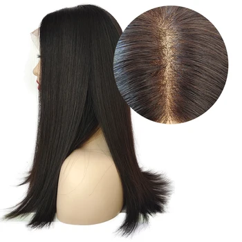 Breathable Lace Jewish Wig Human Hair Virgin European Hair Lace Front Wig Straight Swiss Lace Jewish Kosher Wig Full Hair End