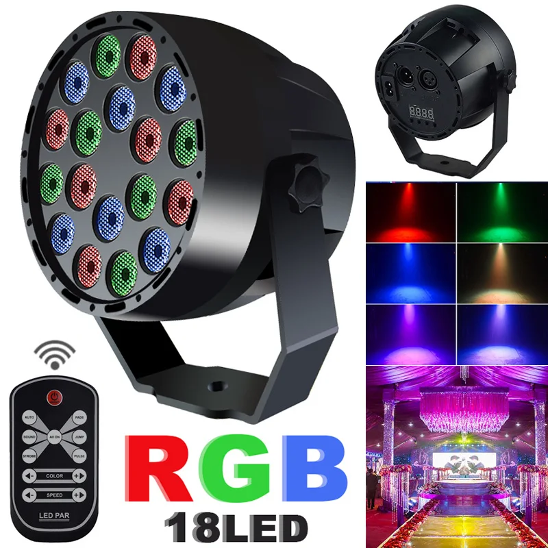 RGB многоцветный 18 x светодиодный мини-вспышка/сценический светильник Par Поддержка