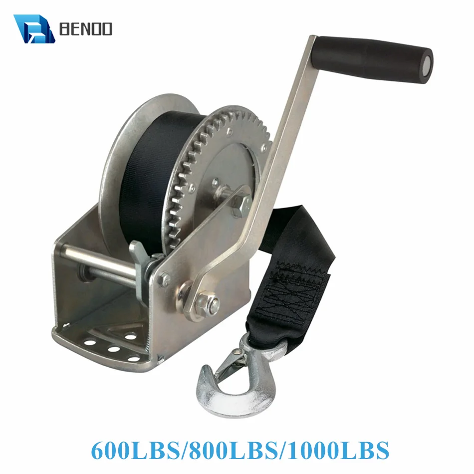 ソルボワ BigKing Hand Crank Winch,600LBS Manual Winch with 6M Steel Rope Hand  Crank Cable Gear Single Speed Trailer Winch 物流、運搬用