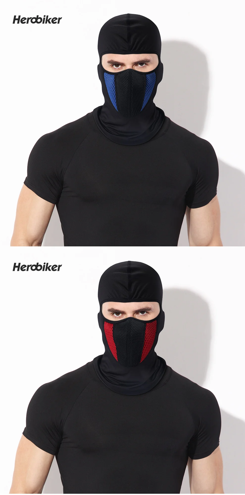 HEROBIKER Балаклава мото маска для лица мотоциклетная тактическая страйкбольная Пейнтбольная велосипедная Лыжная маска шлем крышка Пылезащитная мотоциклетная маска
