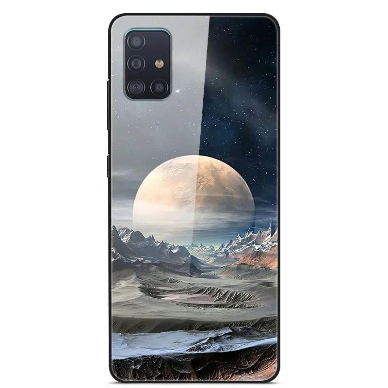 04 Для samsung Galaxy A71, чехол из закаленного стекла, жесткая задняя крышка, чехол для телефона, для samsung A71 A715F, TPU, бампер, чехол s для Galaxy A71 - Цвет: 04