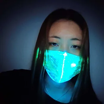

Anti-dust and Anti-smog Sports Luminous Mask Smart Wearable USB Rechargeable Trendy Glowing RGB Color Changing LED Wearer Masks