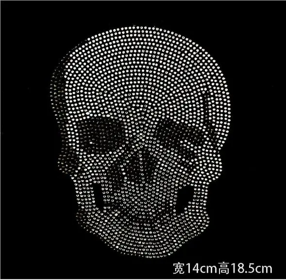 Аппликация с блестками Smile skull стразы термоклейкие аппликации для рубашки | Дом и