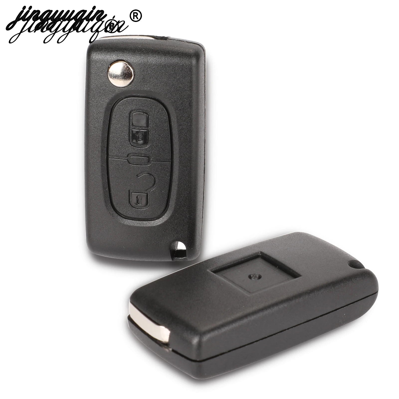 Jingyuqin 2 кнопки для Peugeot 107 207 307 307S 308 407 607 807 Флип складной чехол Fob с лезвием HU83/VA2 |