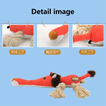 

Dogs Molar Training Teeth Cleaning Sound Animal-Shaped Toy Pet Durable Cotton Rope Chew Toy Safety And Environmental Protection