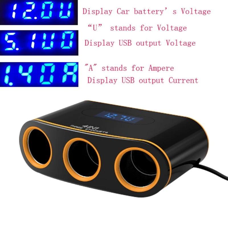 QC3.0 в машину с USB, туманный распылитель, Зарядное устройство вольтметр 12V 24V Мощность Разъем Автомобильный Разветвитель для сотового телефона gps