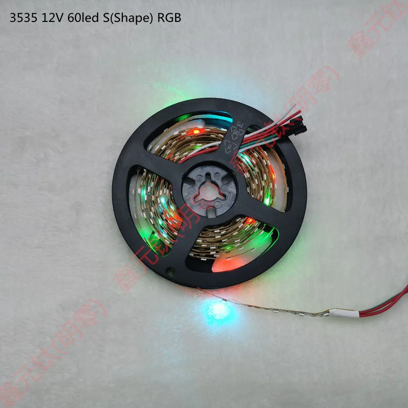 

Светодиодная лента в форме S 3535 12 В RGB 60, не Водонепроницаемая Волшебный фонарь с высосветильник щением, лампа для рекламы, мигасветодиодный ОД 5 м