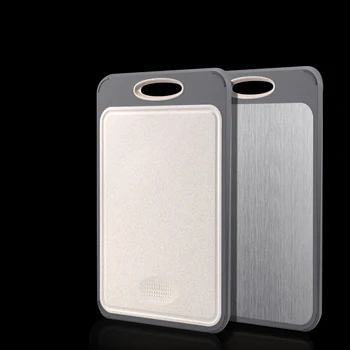 

27x40cm Dual Side Use Chopping Boards Butcher Block Kitchen Stainless-Steel Vegetable Meat for Cooks