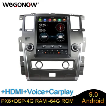 

DSP HDMI PX6 Carplay voice control Tesla 12.1"Android 9.0 4GB 64GB auto radio GPS navi BT5.0 For Nissan Patrol 2013-2017 M/C