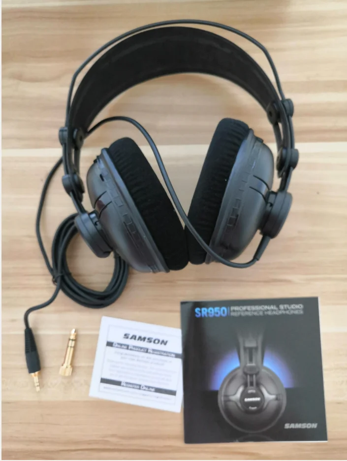 SAMSON SR950 Professional Studio Reference Monitor Headphone Dynamic Headset Closed Ear Design for Recording Monitoring Game DJ