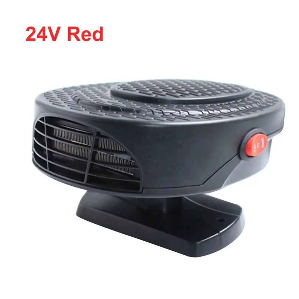 24v black 12 V/24 V 150 Вт автомобильного обогревателя автомобиля обогреватель зимние авто электрическая плита вентилятор нагрева интегрированный размораживания окна автомобиля снег Предотвращение запотевания - Название цвета: 24v black