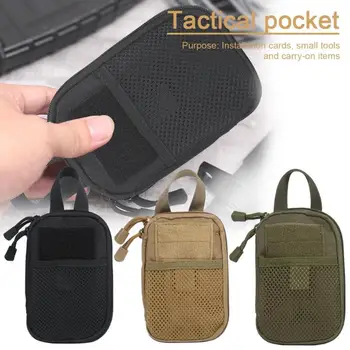 

Outdoor Hiking Camping Phone Bags Net and Inner Layer Magic Paste Structure 600D Oxford Cloth Mesh Molle Waist Fanny Packs
