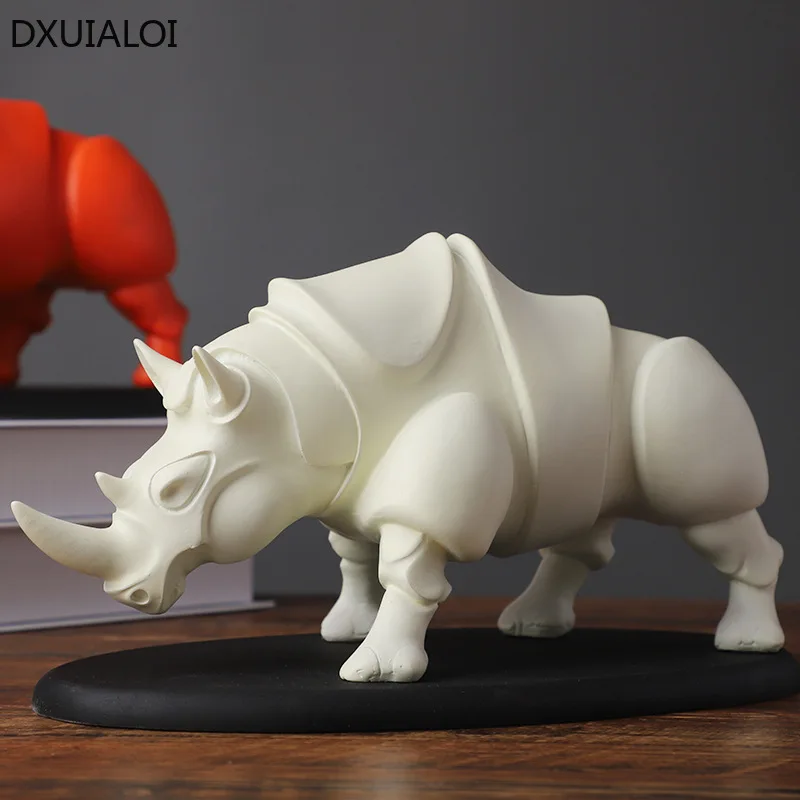 

DXUIALOI Nordic Creative Animal Sculpture Decoration Resin Crafts Hand-painted Desk Home Living Room Desktop Resin Decoration