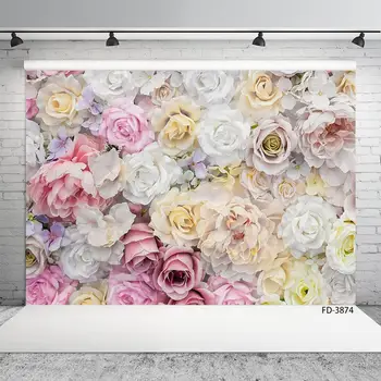 

Child Baby Shower Portrait Valentine Love Wedding Photography Flower Rose Board Backdrop Photocall Photo Studio Background Props