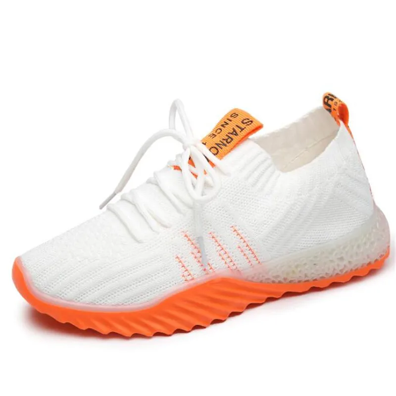 

New women's shoes designer breathable light flying woven sneakers technical sole wearable women platform sneakers shoes