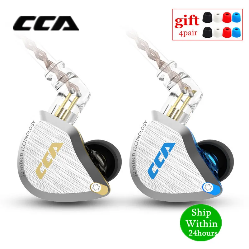 Новинка CCA C12 5BA + 1DD гибридная металлическая гарнитура HIFI бас наушники в ухо