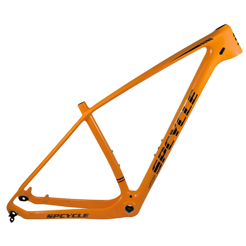 Orange Spcycle T1000 углеродный руль MTB рама 29er 27.5er углерода горный велосипед рамки совместимый 142*12 мм или 135*9 мм BSA 73 мм 15/17/19" - Цвет: Orange