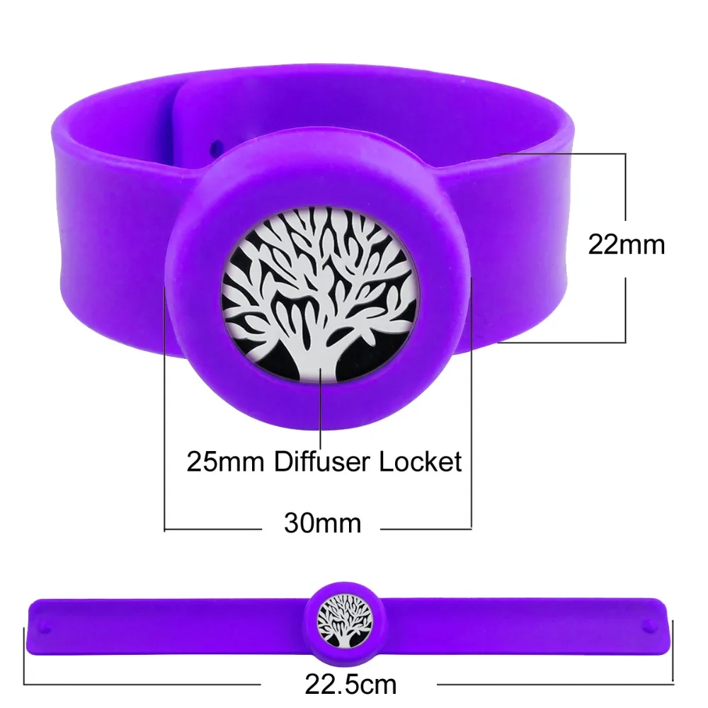 ZP-BS702-0 Silicone Diffuser Locket Bracelet-4