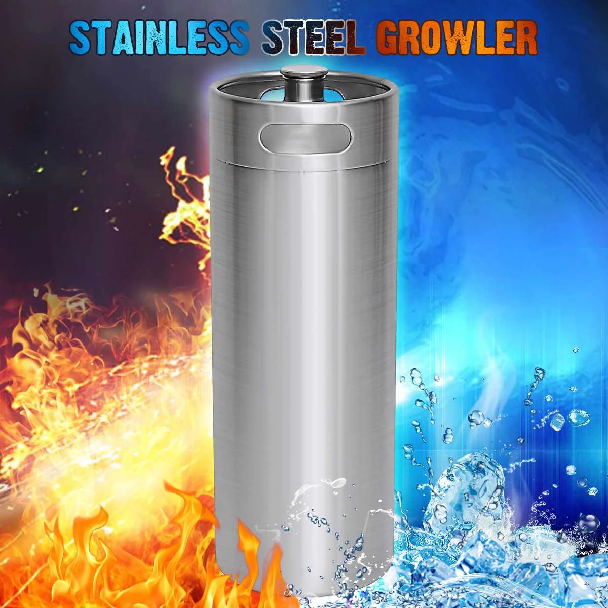 

Durable 10L 304 Stainless Steel Mini Beer Keg Pressurized Growler for Craft Beer Dispenser System Home Brew Beer Brewing