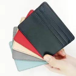Textura delicada 5 cores fino cartão titular carteira organizador ferramentas para uso doméstico