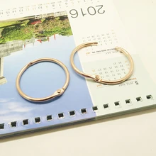 50 мм Золотой альбом открытое связующее кольцо обруча связывающее кольцо шарнирный зажим Брелок свободный лист скрапбук пряжка большая книга круг 75/93 мм