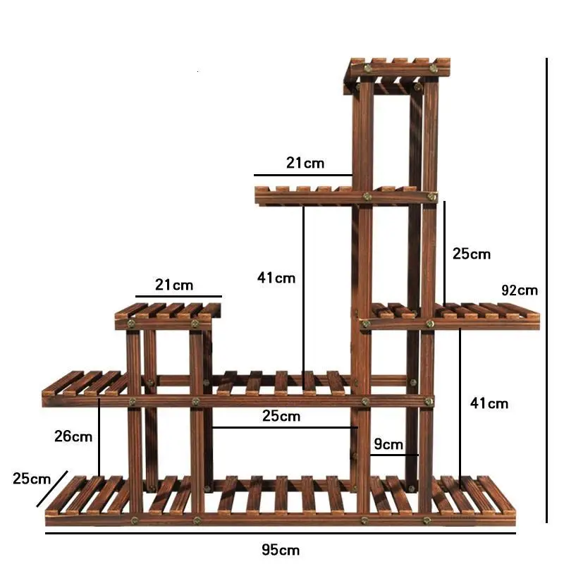 Флорес деревянные полки для Para Крытый Горшок стол Estanteria Plantas Stojak Na Kwiaty открытый стенд балкон цветок завод полка - Цвет: Version H