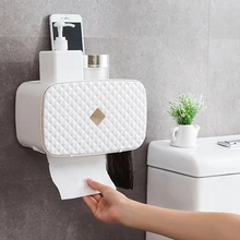 Держатель для туалетной бумаги, водонепроницаемая коробка для салфеток, пластиковый держатель для туалетной бумаги, настенный органайзер для ванной комнаты, коробка для хранения салфеток, диспенсер