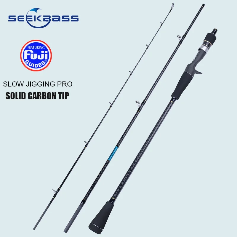 3-секционная портативная легкая медленная удочка для джиггинга Seekbass Япония