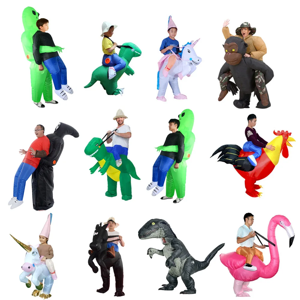 

2020 Purim Gift Inflatable Dinosaur Costumes Unicorn Party Cosplay Alien Costume Christmas Halloween Costume for Woman Kids