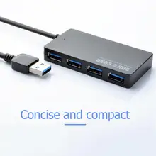 4 в 1 USB 3,0 высокоскоростной концентратор 5 Гбит/с 4-портовый компьютер Тонкий usb-разветвитель питания удлинитель док-станция для ПК ноутбука
