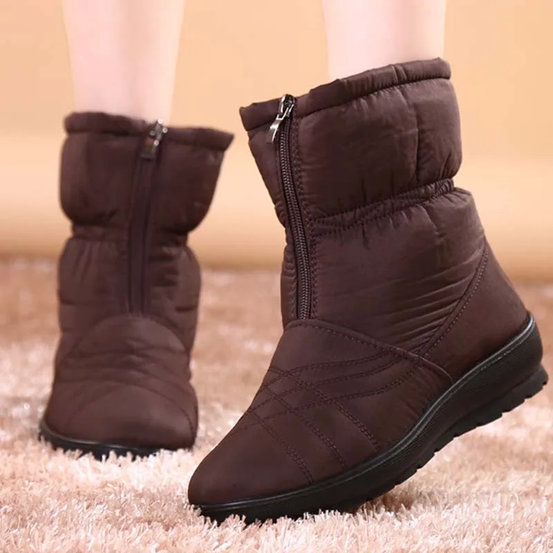 Winter Boots Luxury Brand Ankle Boots For Women Non-Slip Waterproof Ladies Shoes Chunky Women's Shoes Casual Botas Mujer