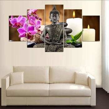 

5 picecs buddha Statue diy Diamond Painting Diamond Embroidery Full square round drilling 5d Diamond Mosaic kits candle zen ston