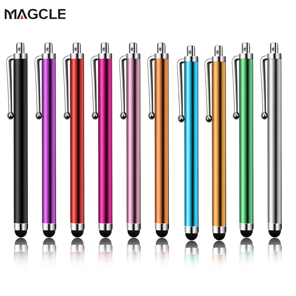 

10Pcs/lot Metal Capactive Stylus Pen Touch Screen Pens for Tablet PC for All Capacitive Screen Stylus Pen with Pen Clip