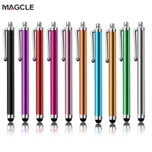 10 unids/lote Metal capacitiva lápiz lápices para pantalla táctil para Tablet PC para todos capacitiva lápiz táctil de pantalla con Clip de bolígrafo