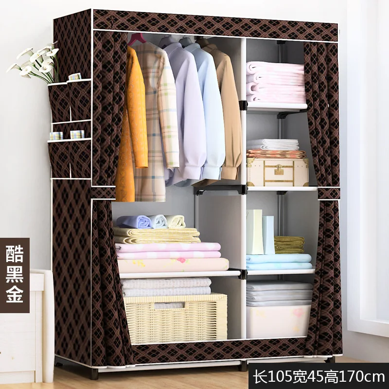 Multipurpose Non-woven Cloth Wardrobe Folding Portable Clothing Storage Cabinet Dustproof Cloth Closet Home Furniture Multipurpose Non-woven Cloth Wardrobe Folding Portable Clothing Storage Cabinet Dustproof Cloth Closet Home Furniture