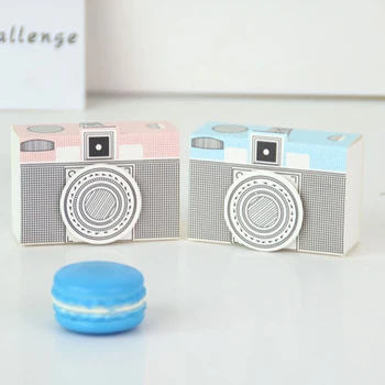 

50PCS Creative Valentine's Day Cake Boxes Camera Shape Wedding Anniversary Gift Decor Baby Shower Snack Box Party Decoration