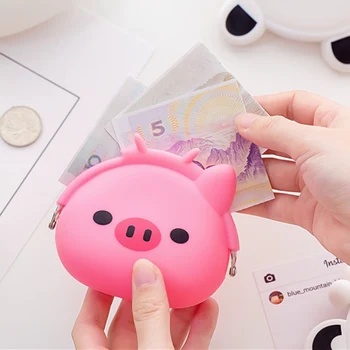 

1 PC Mini Silicone Buckle Coin Purse Lovely Cartoon Animal Soft Little Money Wallet Pocket Bag Female Coin Purse Clutch Dropship