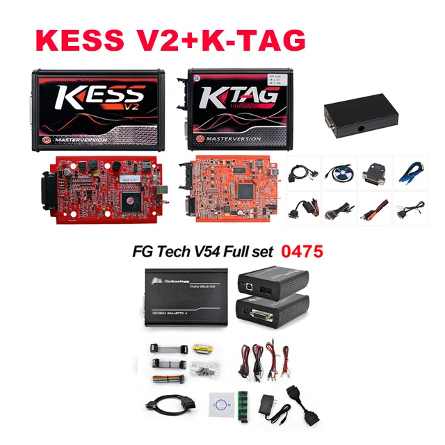 KESS V2 K-TAG tech Полный ECU программист онлайн V2.47 ЕС красный Kess V2 V5.017+ KTAG V7.020 2,25+ 0475 FGTECH Galletto 4 V54+ программатор bdm чип Тюнинг инструмент - Цвет: KESS V2 K-TAG tech