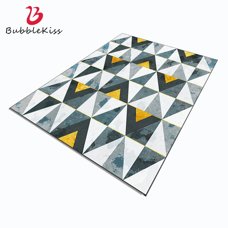 

Bubble Kiss Nordic Style Carpets for Living Room Vintage Yellow Gray Diamond Carpets Home Non-slip Bedroom Rug Delicate 2021