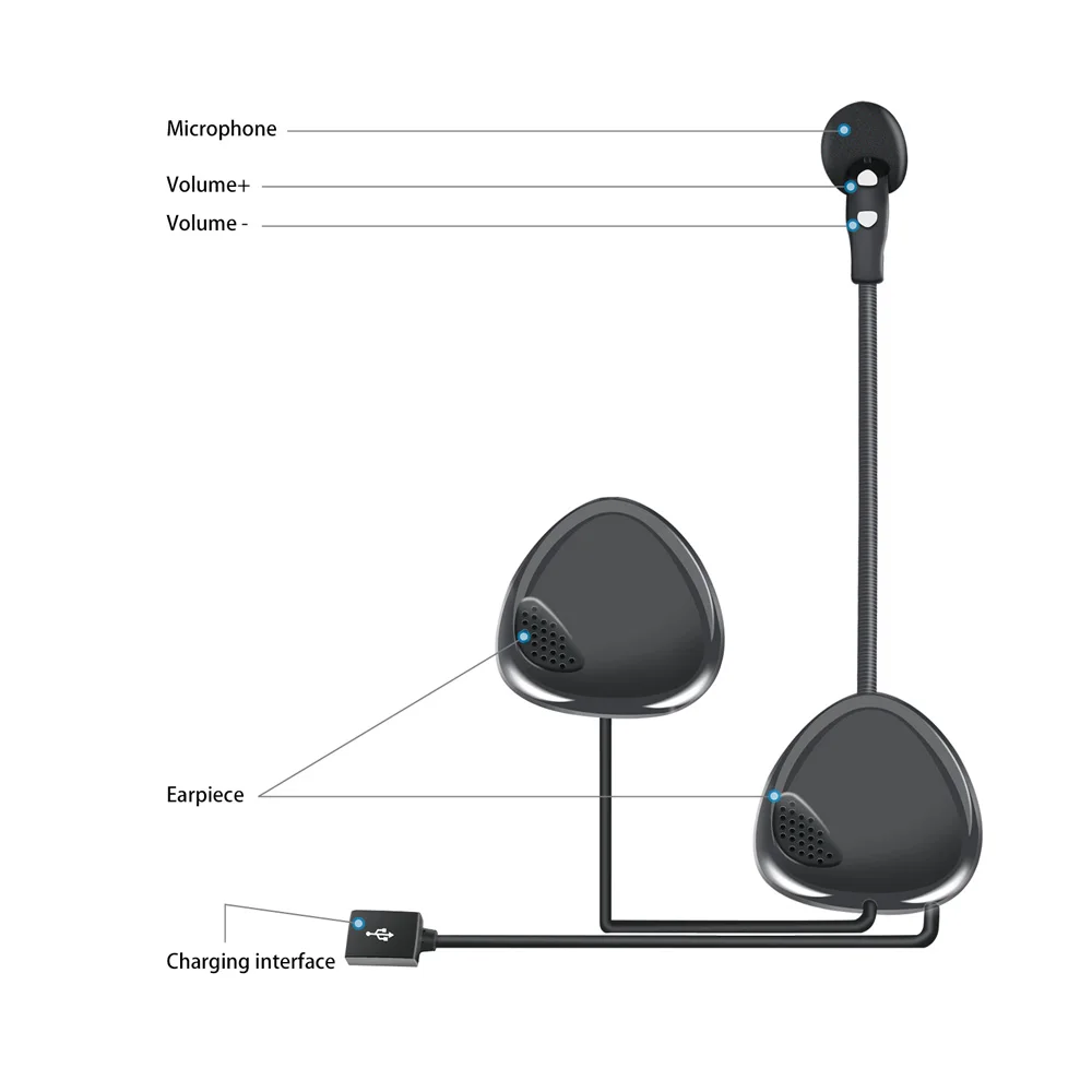 Двухканальный переговорное bluetooth-устройство для наушников, ветрозащитные, водонепроницаемые автоматические отвечать на телефонные шлем для ответа на звонки и прослушивания музыки гарнитура наушники