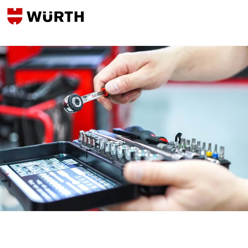 Wurth-surtido de llaves de tubo de 1/4 pulgadas, destornillador hexagonal,  llave de trinquete, herramienta de reparación de automóviles para el hogar,  33 Uds.